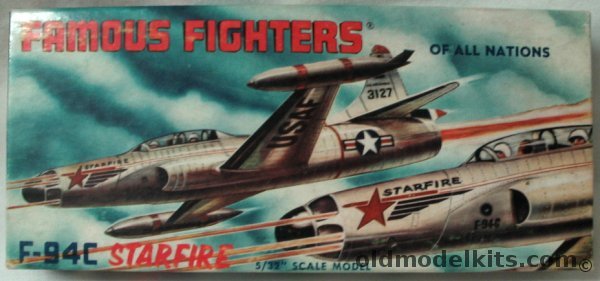 Aurora 1/82 F-94C Starfire - Famous Fighters Of All Nations Issue, 390-39 plastic model kit
